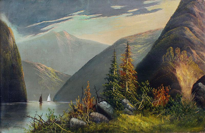 unknow artist Mountain lake landscape